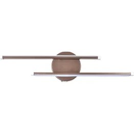 Resim Dilek Modern Tasarım Kahverengi Renk Gün Işığı Ledli Banyo - Mutfak - Salon LED Duvar 2 Li Aplik 