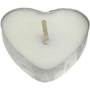 Resim Kalp Tealight Mum Kalp Modeli (50 Adet) Beyaz 