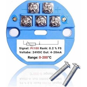 Resim Pt100 Sıcaklık Sensör Sinyali İçin 4-20ma Çevirici Transmitter Modül 0c / 200c Dc 24v Rtd 