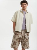 Resim Nice & Easy Erkek Örgü Cargo Şortlar 385463940 Bej 