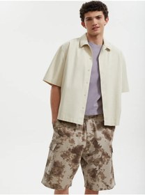 Resim Nice & Easy Erkek Örgü Cargo Şortlar 385463940 Bej 