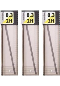 Resim 0.3 Kalem Ucu 2H 60 mm 3 Paket 0,3 Min Kalem Uç Teknik Kalem Yedeği Mono Tombow 2H 60 mm 3 Paket 
