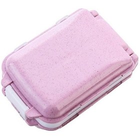 Resim Mini Taşınabilir Hap Düzenleyici Kılıf, 8 Bölmeli Hap Kutusu Tablet Saklama Kabı Haftalık İlaç İlaç Dağıtıcısı Pembe, 
