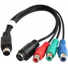 Resim 7 Pin Svıdeo 3 Rca + S-Video Sarı Kırmızı Mavi Yeşi 15 cm S Video 