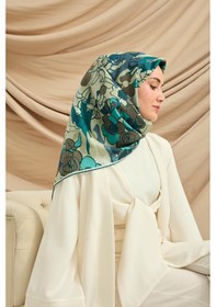 Resim Silk Home Twill İpek Eşarp 11483-27 Küf Yeşili, Turkuaz, Gece Mavisi, Haki 