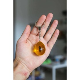 Resim Tesbihkenti Yumurta Tane Arı Fosilli Anahtarlık 