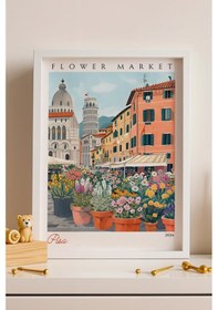 Resim Pisa İtalya Çerçeveli Tablo Seyahat Severlere Salon Ve Ofis İçin Estetik Duvar Dekoru Travel Flower Market 