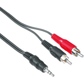 Resim Hama 3.5mm - 2RCA Stereo Kablo 5m Siyah hm-48918 