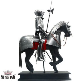 Resim STERLING Iron Knight Atlı Dekoratif Süs Şövalye 