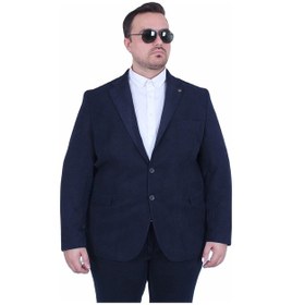 Resim Mocgrande Erkek Büyük Beden 4 Drop Blazer Şönili Ceket 500602 Lacıvert Lacivert 