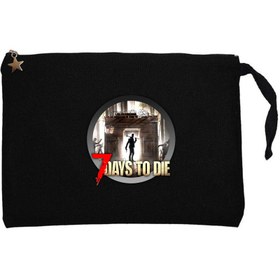 Resim 7 Days To Die Icon Siyah Clutch Astarlı Cüzdan / El Çantası - Siyah 