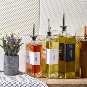 Resim Perotti Molivet 3'lü Silver Kapak Cam Yağdanlık Sosluk Sirkelik 350-500-750 ml 