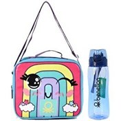 Resim United Colors Of Benetton Gökkuşağı Desenli Okul Seti - Beslenme ve Mavi Matara) 