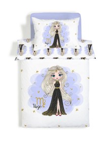 Resim Evmila Prenses Kız Desenli Nevresim Takımı - 160x220cm Nevresim +50x70cm Yastık Kılıfı+90x190cm Çarşaf 