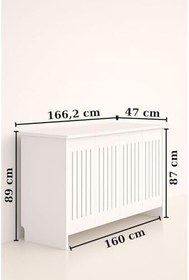 Resim bangu Petek Üstü Kahve Köşesi Dolabı Çok Amaçlı Raf (Derinlik 47 cm) BKDM002 (ÜST ATLANTİK, 160 CM) 