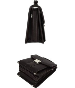 Resim Kahverengi Vintage Tarz Erkek Suni Deri Omuz Ve El Çantası Renkli Çok Renkli 