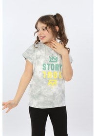 Resim Toontoy Kids Toontoy Kız Çocuk Story Soul Baskılı Tişört Yeşil 