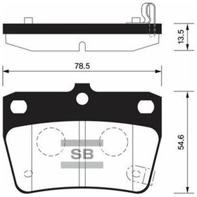 Resim SANGSIN SP1457 Fren Balatası Arka Rav4 II 1.8 Vvtı 2.0 Vvtı 4Wd 00- Gdb3279 