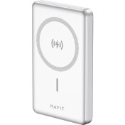 Resim Havit PB5203 10000mAh 20 W Magsafe Ultra İnce Manyetik Kablosuz Powerbank Gri 