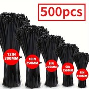 Resim 500'li Paket Ağır Hizmet Tipi Kendinden Kilitli Bağlama Kayışı - Ayarlanabilir, Su Geçirmez, Kaymaz ve Çizilme Dirençli - İç Mekan/Dış Mekan, Ev, Ofis, Bahçe, İnşaat için Ağır Yük Organizasyonu (30.48cm, 25.4cm, 20.32cm, 15.24cm, 10.16cm) - Elektrik, Makine Projeleri, DIY, Kablolama, Ofis Malzemeleri, Çok Amaçlı Bağlantılar, Antiskid Tutuş, Tel Düzenleyici, Dış Mekan Meraklıları, Güvenli Sabitleme, Su Geçirmez Malzeme, Ofis Çalışanlar için İdeal 