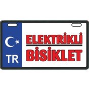 Resim Mavi Elektrikli Bisiklet E-Bike Plakalık 