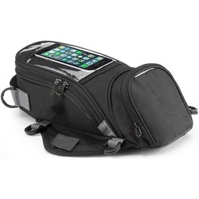 Resim Motosiklet Depo Üstü Çanta Güçlü Mıknatıs 600d Kumaş Telefon Bölme Tang Bag Tur Çantası Siyah 