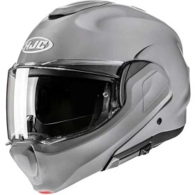 Resim Kask Hjc F100 Nardo Gri 180 Derece Çene Açılır 