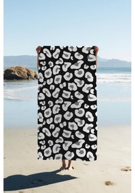 Resim Dijital Baskı Plaj Deniz Havlusu Leoparlı Desen Peştamal Hvl0018 Renkli 