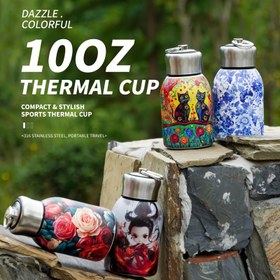 Resim 1 Adet 300ml/10oz Çift Katmanlı Yalıtımlı Paslanmaz Çelik Mini Spor Su Matarası, Sızdırmaz Seyahat Bardağı – Sıcak ve Soğuk İçecekler için, Kamp, Spor Salonu ve Yaz Maceraları İçin İdeal, Yeniden Kullanılabilir Dış Mekan İçecek Kabı – Harika Tatil Hediyesi 