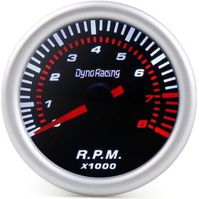 Resim Wezone Otomobil Devir Göstergesi 8000 Rpm, 55mm Çap, 1-8 Silindirli Benzinli Motorlar İçin 