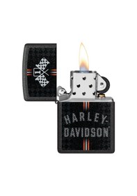 Resim Zippo Harley Davidson First Place Dizayn Çakmak Siyah 