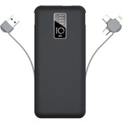 Resim Noktaks - Powerbank Hızlı Şarj Led Göstergeli Micro Lightning Type-c Kablolu Taşınabilir 10000mah Pw-05 - Siyah T26346 Siyah 
