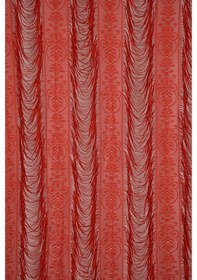 Resim Italyan Model Kırmızı Renk Ip Perde Hazır Ip Perde 220x270 