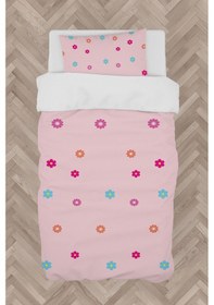 Resim Mekta Home Bebek Ve Çocuk Odası Seksek Ve Renkli Çiçek Desenli Nevresim Takımı 