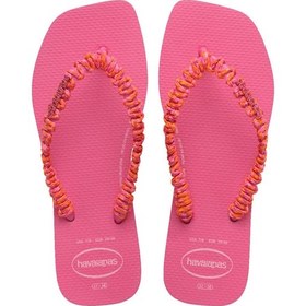 Resim Slim Square Boho Pink Kadın Parmak Arası Terlik-4780 Pembe 