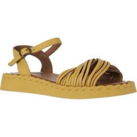 Resim Bueno Shoes Sarı Deri Kadın Düz Sandalet 01WY9110 01WY9110 