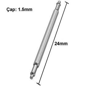 Resim Koodmax 10 Adet Paslanmaz Çelik Yaylı Kol Saati Kordon Pimi Susta - 1.5mm 24mm 