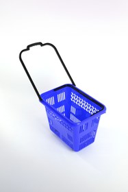 Resim Rafiste Tekerlekli Market Sepeti (Tekerlekli Alışveriş Sepeti) 54 L Mavi 