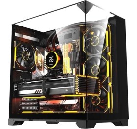 Resim Snt Subzero Plus 7 x Argb Fan Uzaktan Kumanda Midi Tower Atx Siyah Oyuncu Kasası 