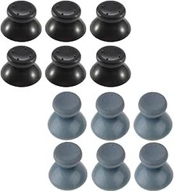 Resim Flybxiya 6 adet plastik başparmak çubuğu Joystick kapaklar sapları kapakları Thumbsticks yedek Xbox 360 denetleyici aksesuarları için (Siyah) 
