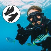 Resim 1.5mm Neopren Dalış Eldivenleri Kaymaz Sörf ve Şnorkel & Paddle Board Eldiveni 