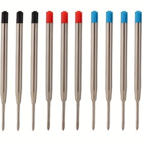 Resim Yüksek Kaliteli 10 Adet Boyut 99mm Dolum Kalemi Mavi Siyah ve Kırmızı Mürekkep Jel Kalemler Orta Uç Ofis Malzemeleri Yazma 