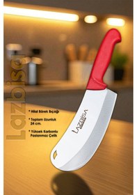 Resim Silver Serisi Mutfak Bıçak Seti Pide Börek Pizza Salata Bıçağı Günlük Kullanım Hds-60 Kırmızı 