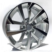 Resim R1 Wheels 15 inç 5*100 ET40 Metalik Gri Jant Takımı (J-797) 