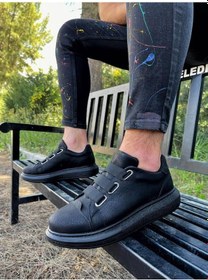 Resim Knack Sneakers Ayakkabı 889 Siyah (Siyah Taban) 