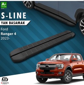 Resim S-dizayn Ford Ranger 4 S-line Siyah Yan Basamak 203 Cm 2023 Üzeri A+ Kalite 