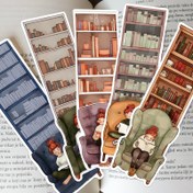 Resim 30 Yaratıcı Karikatür Tarzı Kitap İşaretçileri, Yüksek Kaliteli Tasarımlarla Birlikte Küçük Kızın Tasarımlarını İçerir, Kitaplar İçin Sayfaları İşaretlemek İçin Mükemmel. 