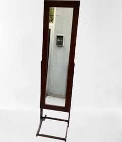 Resim Boy Ayna Takı Dolap Model Ahşap Parlak Ceviz Boya Natüre Klasik A 