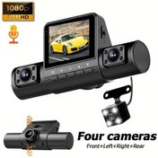 Resim Dashanshop M80 4 Kanallı Araç Kamerası 1080p Dvr Kayıt Cihazı Ön 1080p Arka Sol Sağ 720p Gece Görüşü Döngü Kayıt 24h Park Modu 