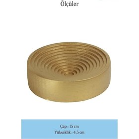 Resim Dekoratif Kase Takı Kutusu Yüzük Kolye Kutusu Mum Tabağı Takı Organizer Model 2 - Altın 